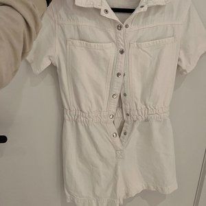 White denim Zara romper size 13-14 kids